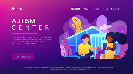 Image showing Autism center concept landing page.