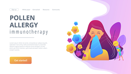 Image showing Seasonal allergy concept landing page.