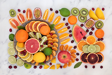 Image showing Tropical and Citrus Fruit for Immune System Boost