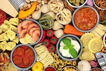 Image showing Italian Healthy Food for a Balanced Diet