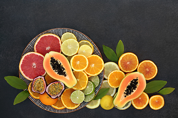 Image showing Tropical and Citrus Fruits for High Fibre Boost