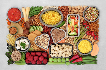 Image showing Low Cholesterol Vegan Health Food for a Healthy Heart 