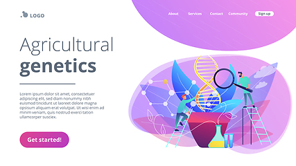 Image showing Genetically modified plants concept landing page.