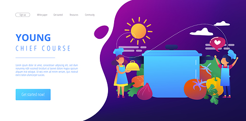 Image showing Cooking camp concept landing page.