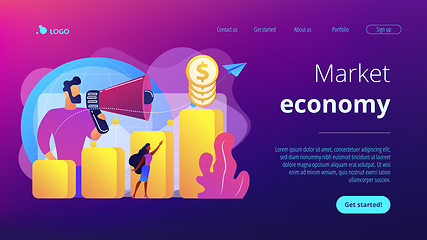 Image showing Economic development concept landing page.