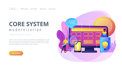 Image showing Core system development concept landing page.