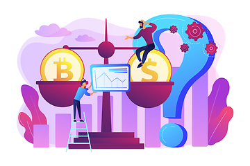 Image showing Bitcoin price prediction concept vector illustration