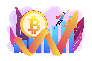 Image showing Cryptocurrency makes comeback concept vector illustration