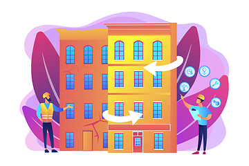 Image showing Old buildings modernization concept vector illustration