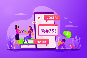 Image showing Cyberbullying concept vector illustration