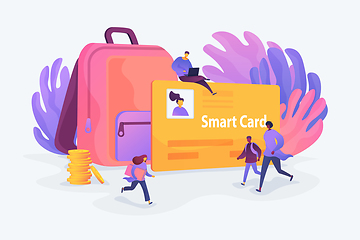 Image showing Smartcards for schools concept vector illustration.