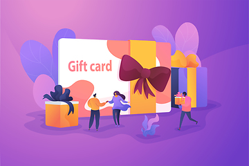 Image showing Gift card concept vector illustration.