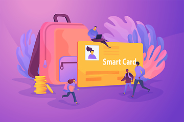 Image showing Smartcards for schools concept vector illustration.