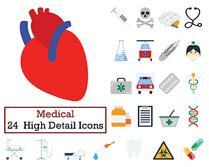 Image showing Set of 24 Medical icons