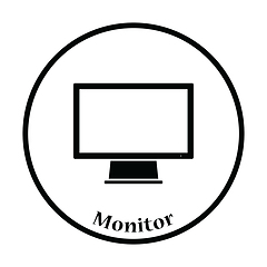 Image showing Monitor icon Vector illustration