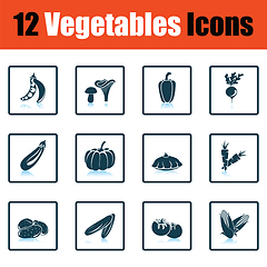 Image showing Vegetables icon set