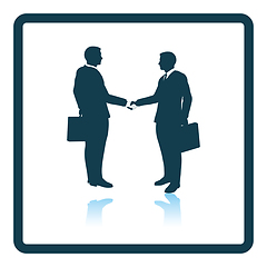 Image showing Icon of Meeting businessmen