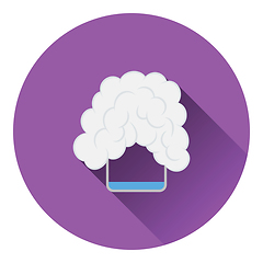 Image showing Icon of chemistry reaction in glass