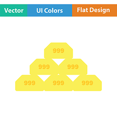 Image showing Gold bullion icon