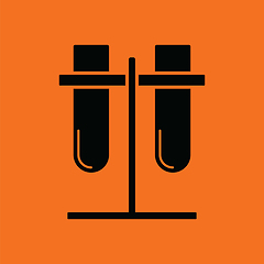 Image showing Lab flasks attached to stand icon