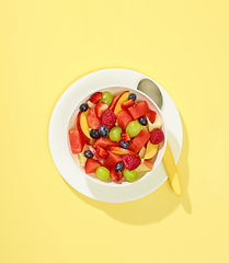 Image showing bowl of fresh fruit salad