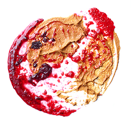 Image showing peanut butter and red jam