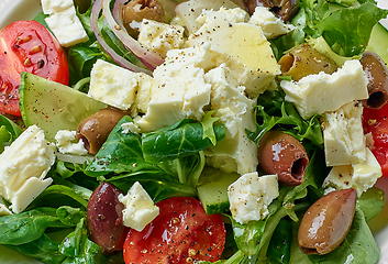 Image showing close up of fresh greek salad