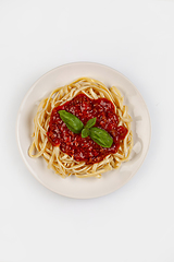 Image showing Spaghetti And Sauce