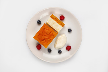 Image showing Curds With Jelly And Berries