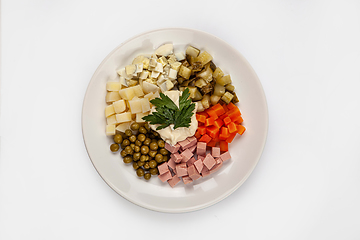 Image showing Potatoes, Sausages And Greenery