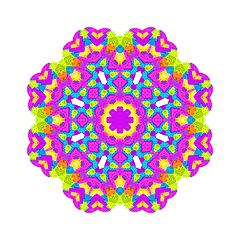 Image showing Bright colorful shape with abstract pattern