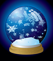 Image showing snow globe flake