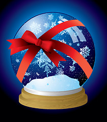 Image showing snow globe ribbon