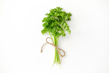 Image showing bunch of parsley on white background