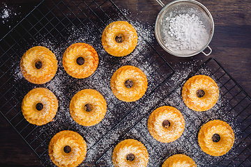 Image showing Gugelhupf - homemade lemon cheesecake as bundt cakes