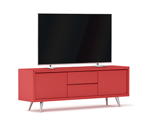 Image showing Flat screen tv on modern tv stand