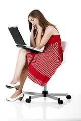 Image showing Laptop woman