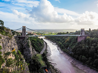 Image showing HDR Clifton Suspension Bridge in Bristol