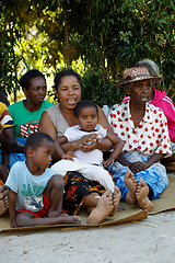 Image showing Malagasy woman from village traditional singing and dancing