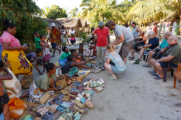 Image showing Malagasy woman from village selling souvenir, Madagascar