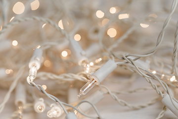 Image showing white christmas lights