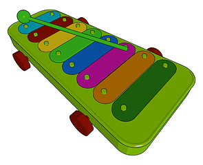 Image showing A percussion instrument vector or color illustration