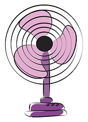 Image showing Purple electric fan vector illustration on white background 