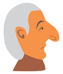 Image showing A sad old man vector or color illustration