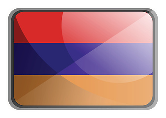Image showing Vector illustration of Armenia flag on white background.