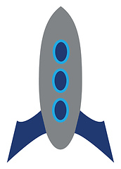 Image showing Rocket for outré space vector or color illustration