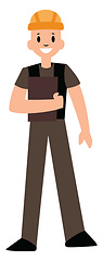 Image showing Foreman character vector illustration on a white background