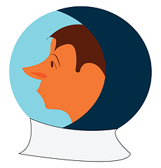 Image showing Clipart of a cosmonaut ready to being his outer space adventure 