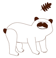 Image showing Bear vector color illustration.