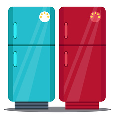 Image showing Refrigerators vector color illustration.